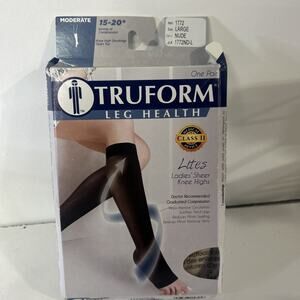 TRUFORM Leg Health Lites Ladies Sheer Knee Highs moderate 15-20* mmHg L-nude